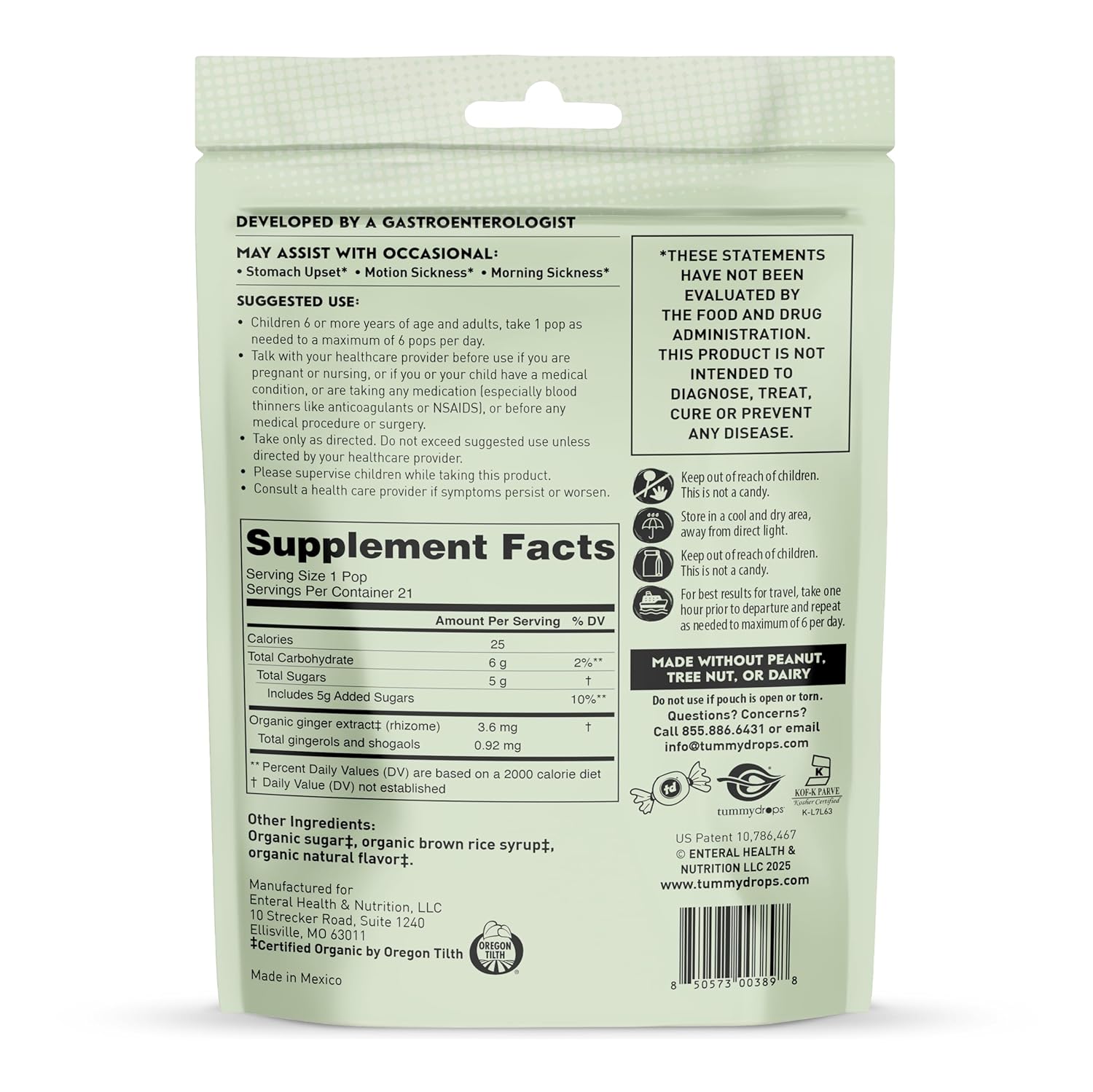 Tasty Fruits Ginger Variety Pack Tummypops, 21 ct