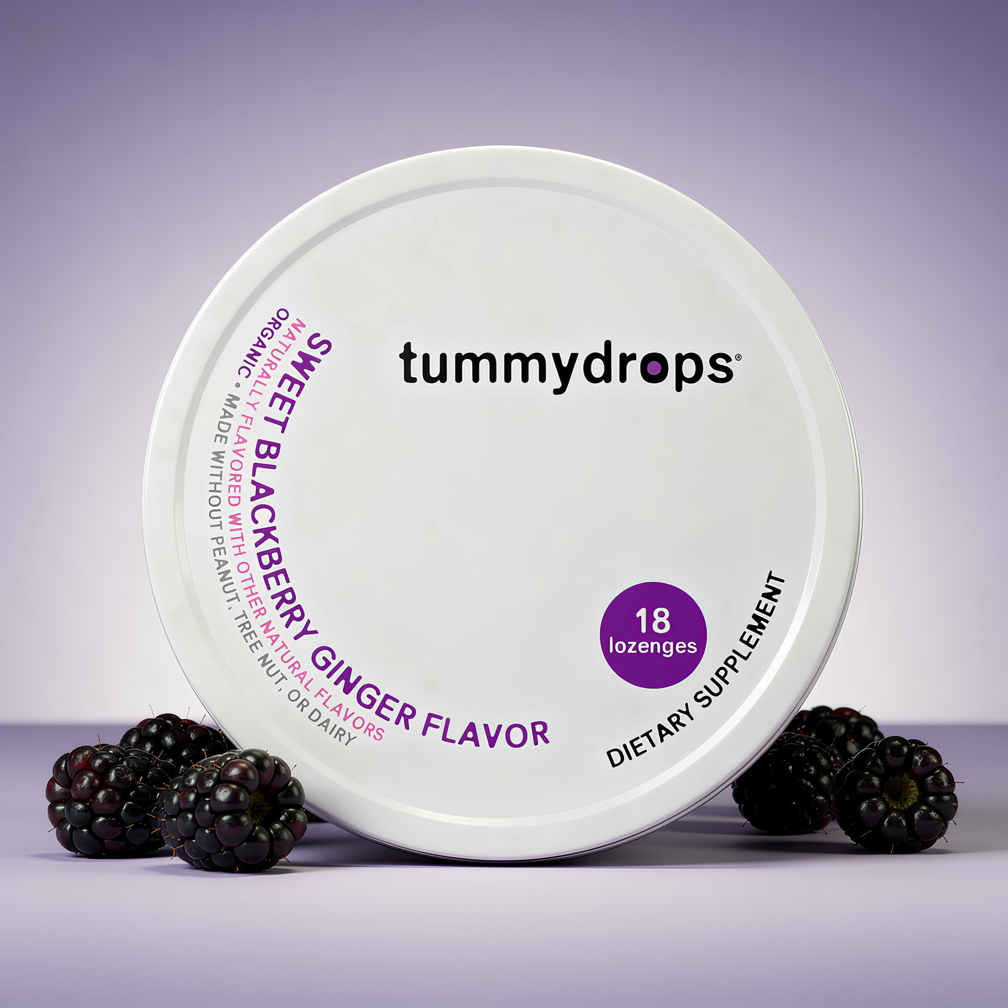 Sweet Blackberry Ginger Tummydrops, 18 ct