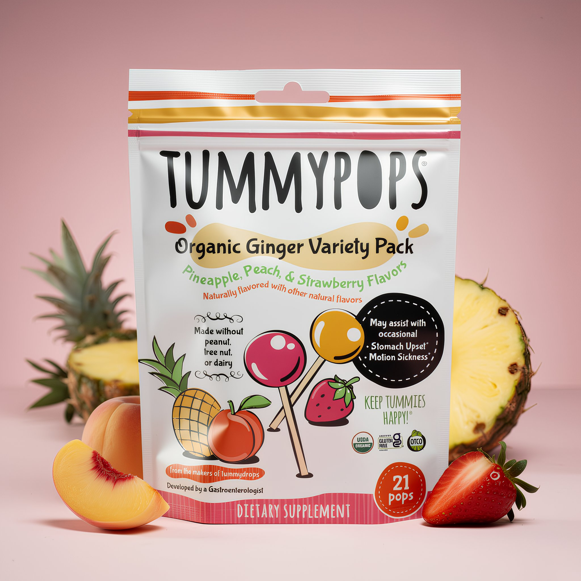 Ginger Variety Pack Tummypops, 21 ct