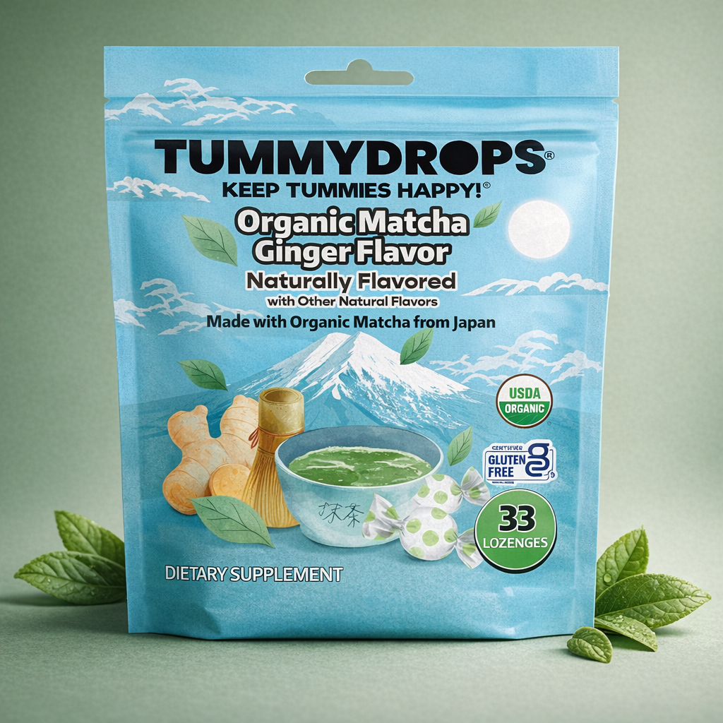 Matcha Ginger Tummydrops, 33 ct