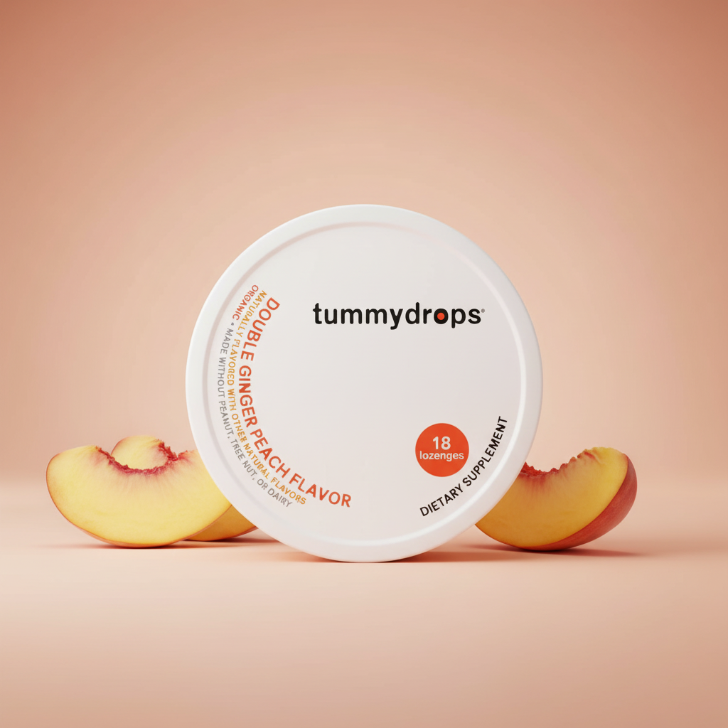Double Ginger Peach Tummydrops, 18 ct