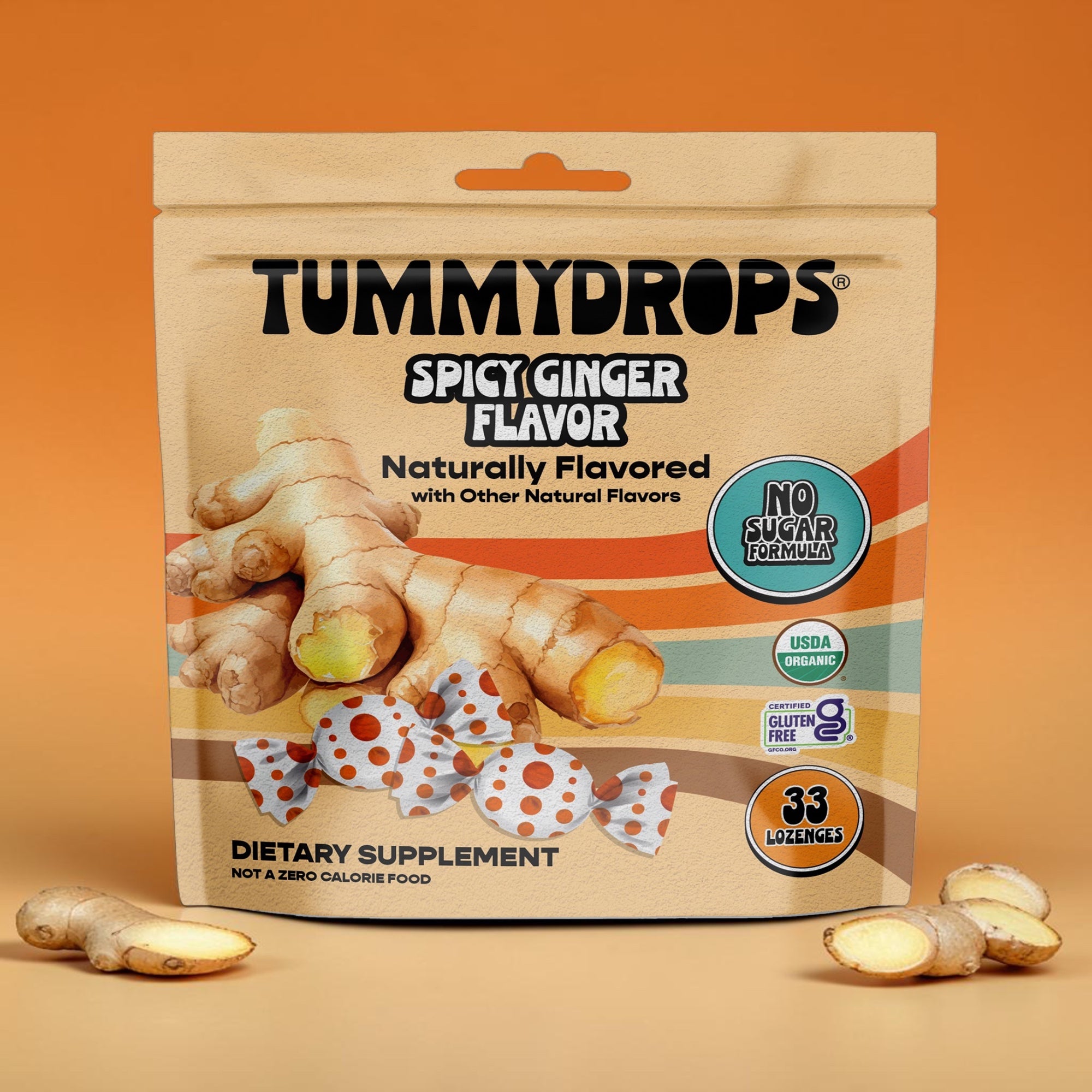 No Sugar Ginger Tummydrops, 33 ct