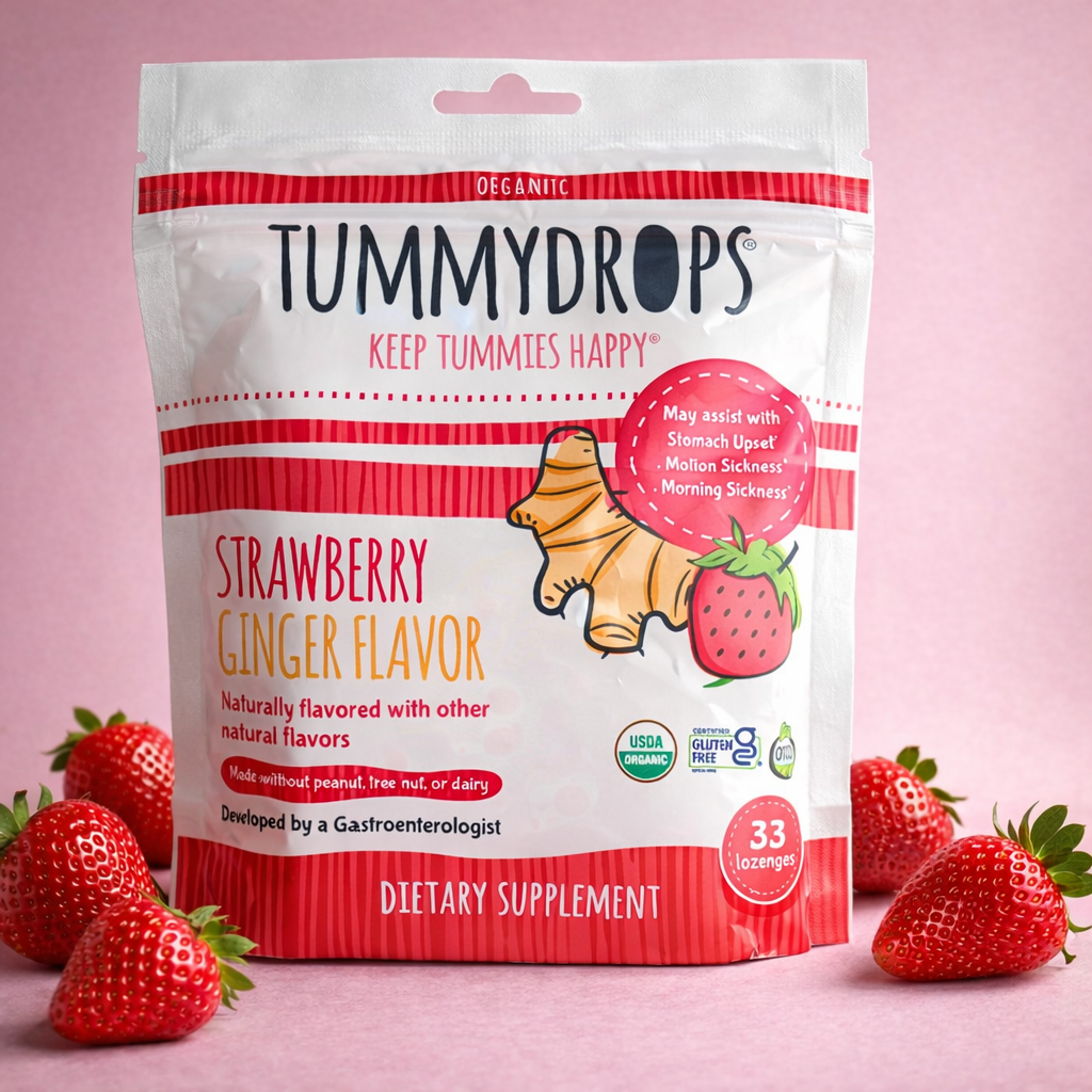 Strawberry Ginger Tummydrops, 33 ct